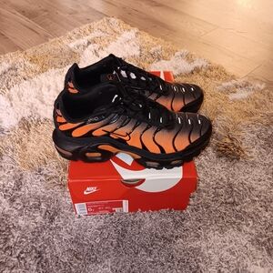 Nike Air Max Plus Black and Orange Sneakers
